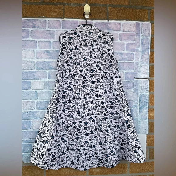 ZURI Kenya Just One Dress in indigo wax print Cotton Button Down Shirtdress XS - Picture 8 of 11